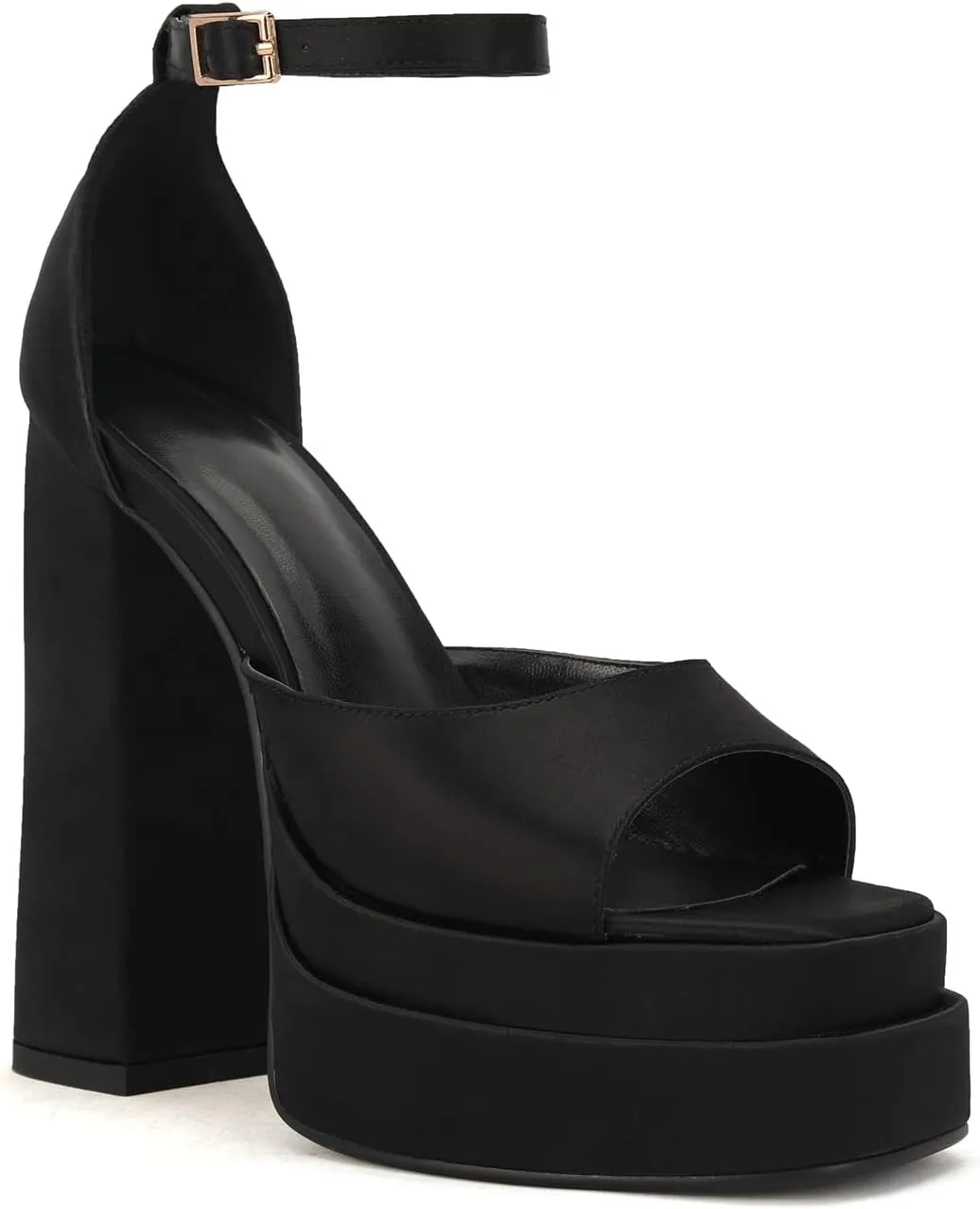 THESHY Womens Platform Ankle Strap Sandals Open Toe Wedge Chunky High Block Heels Fashion Dress Sandal for Women
