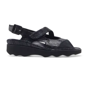 Thierry Rabotin Women's Wilton 1326 Black Stamped Suede Combo