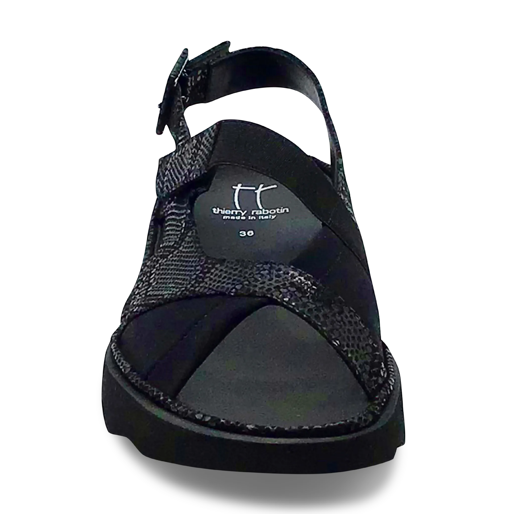 Thierry Rabotin Women's Wilton 1326 Black Stamped Suede Combo