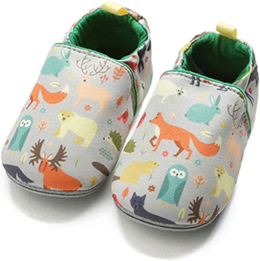 Timatego Toddler Baby Boys Girls Shoes Non Skid Slipper Sneaker Moccasins Infant First Walker House Walking Crib Shoes(6-24 Months)