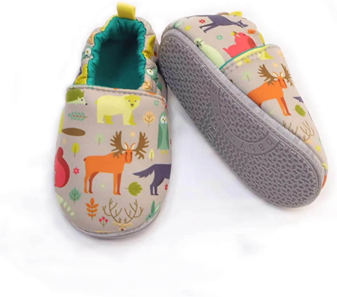 Timatego Toddler Baby Boys Girls Shoes Non Skid Slipper Sneaker Moccasins Infant First Walker House Walking Crib Shoes(6-24 Months)