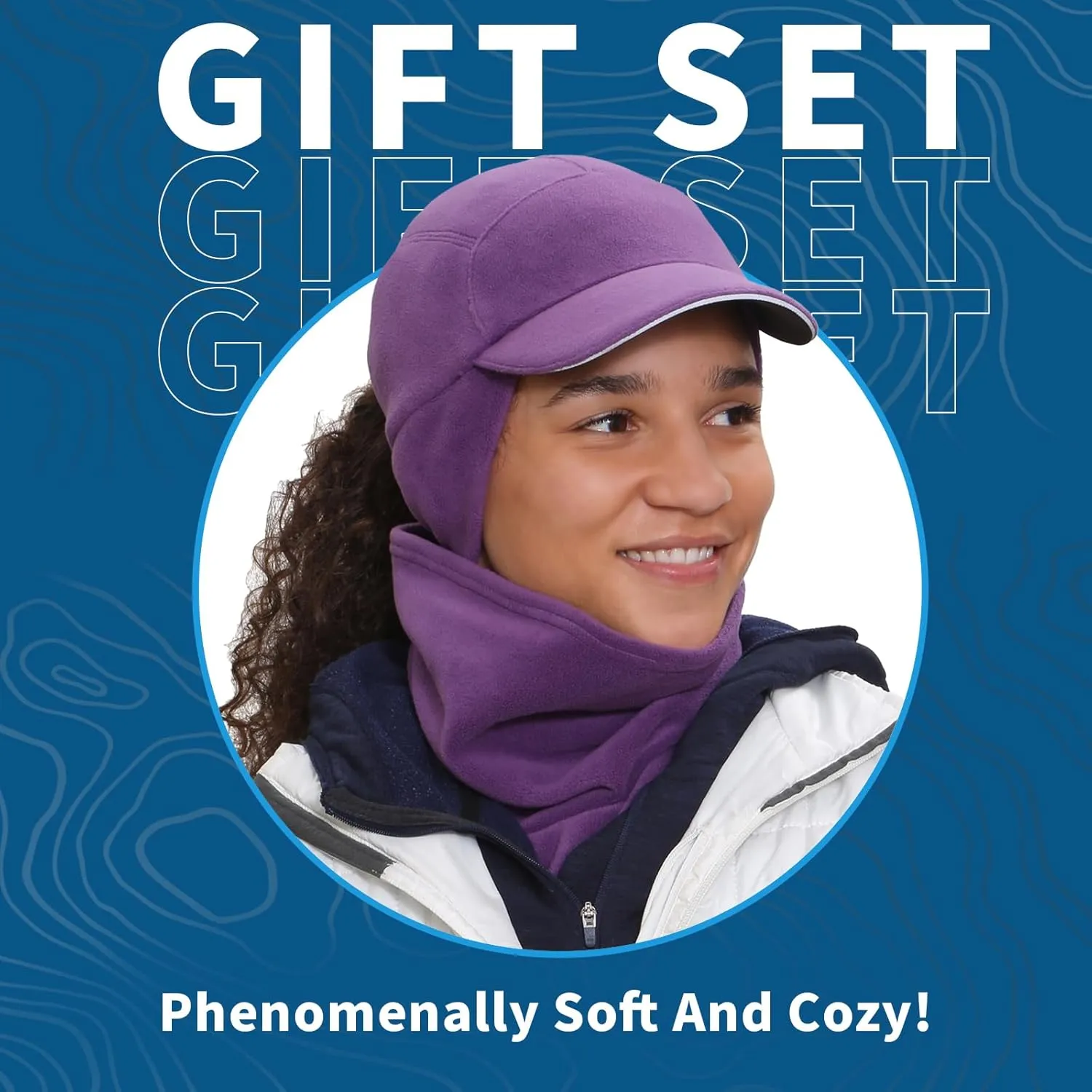 TrailHeads Women's Trailblazer Adventure Ponytail Cap and Microfleece Neck Warmer Gift Set