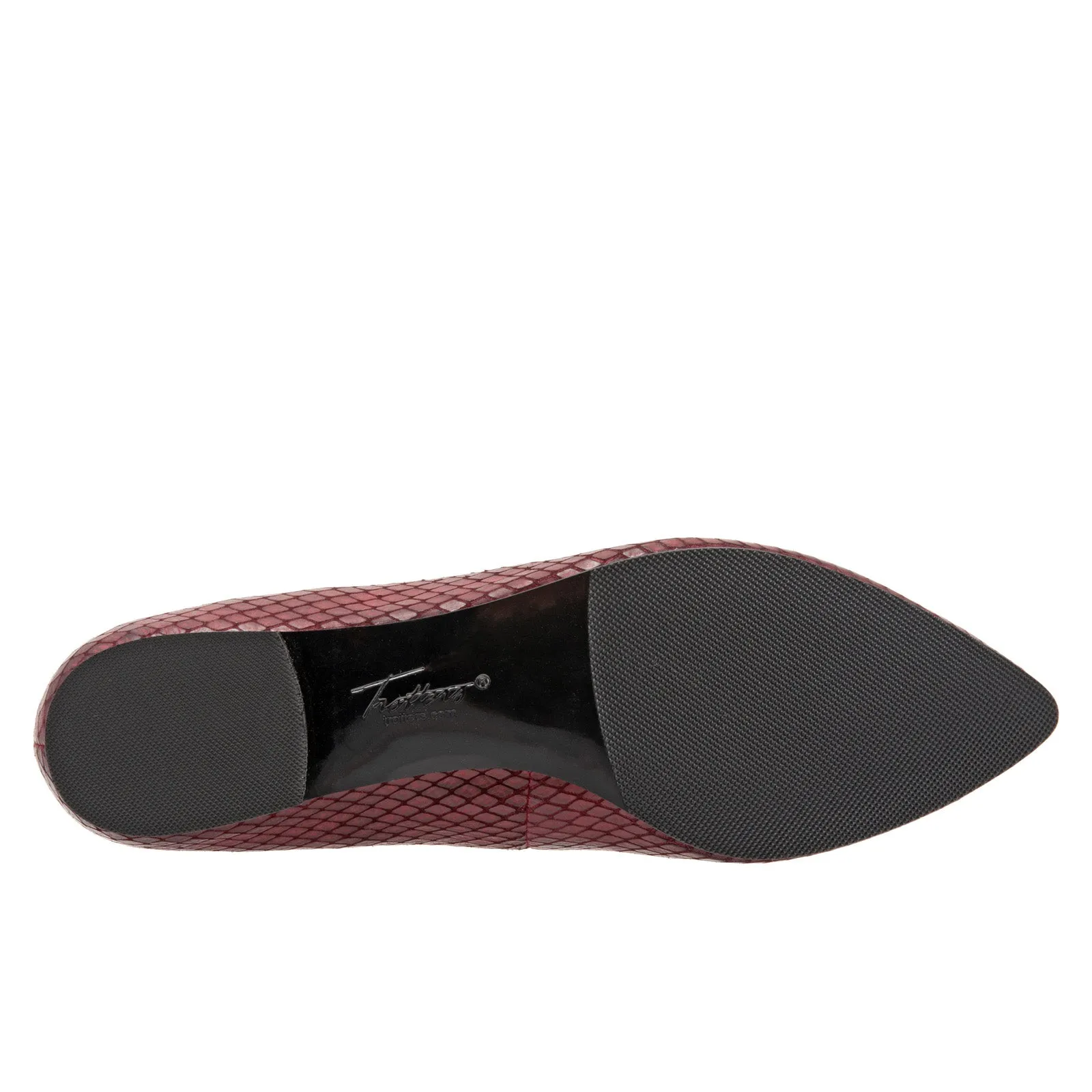 Trotters Harlowe T1707-627 Womens Burgundy Extra Wide Loafer Flats Shoes