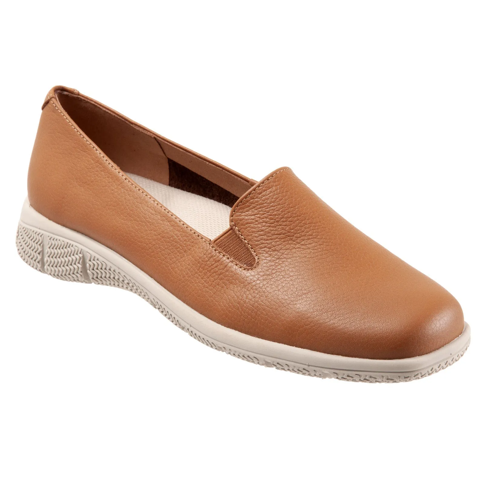 Trotters Universal T2110-215 Womens Brown Narrow Leather Loafer Flats Shoes