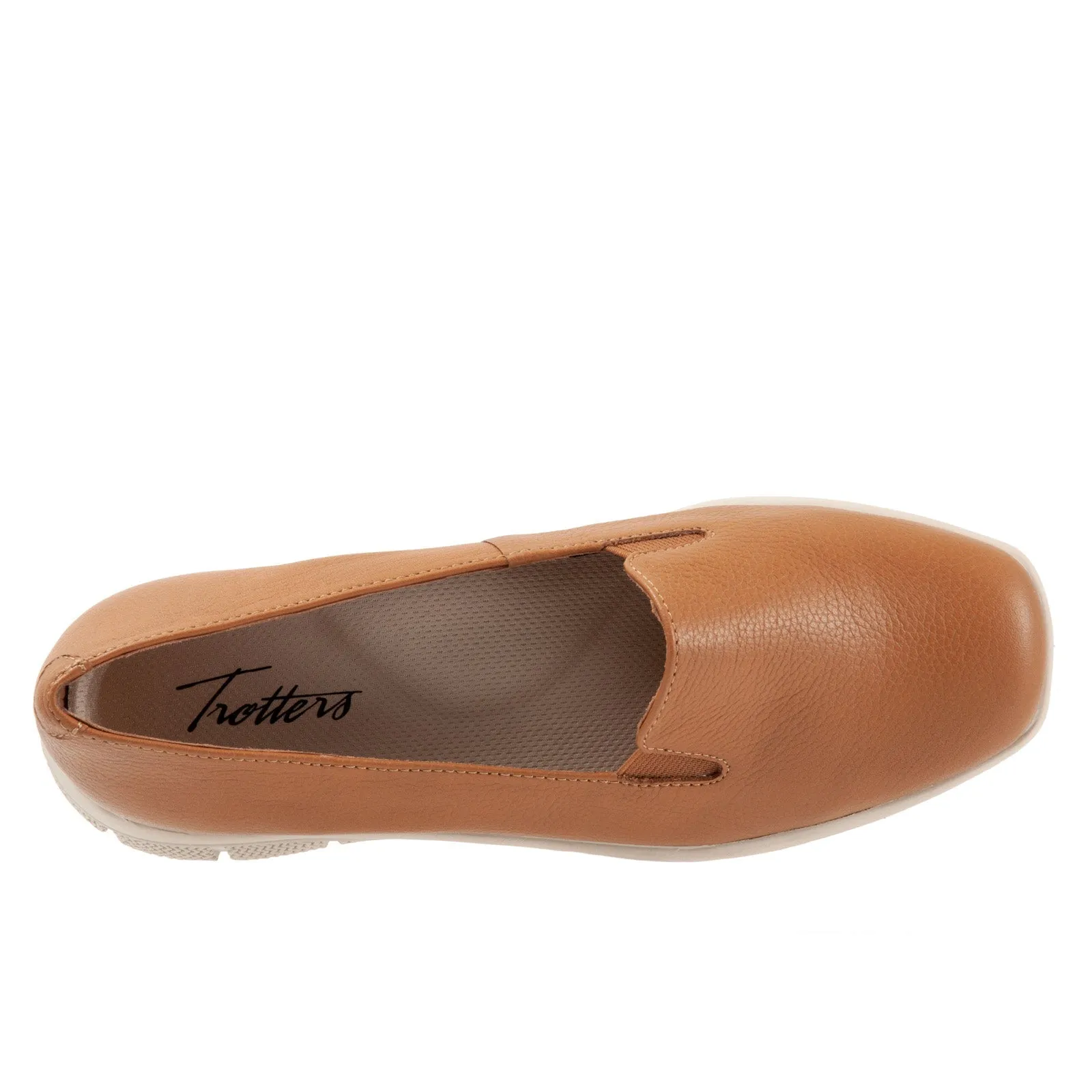 Trotters Universal T2110-215 Womens Brown Narrow Leather Loafer Flats Shoes