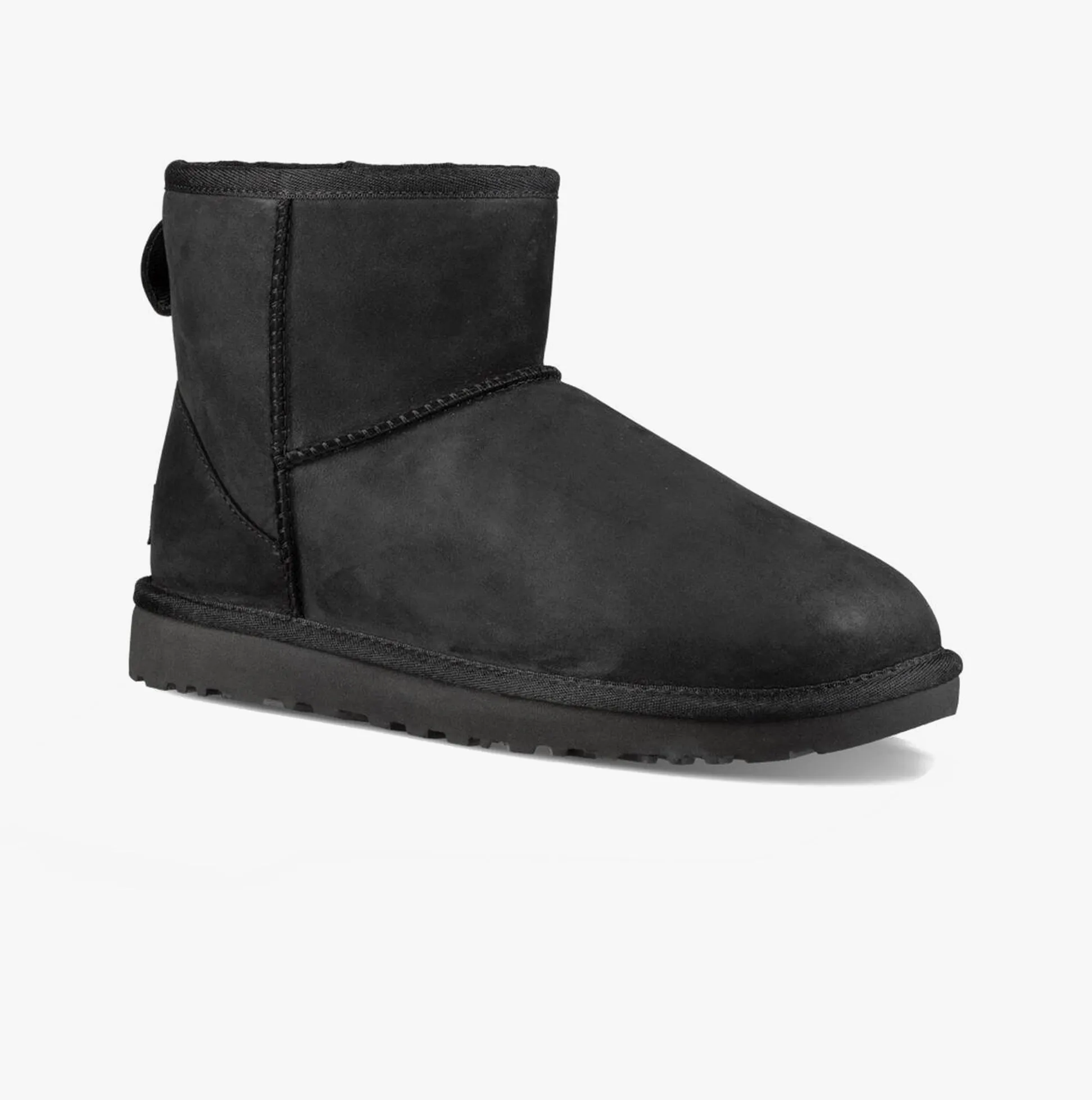 UGG CLASSIC MINI Womens Leather Boots Black