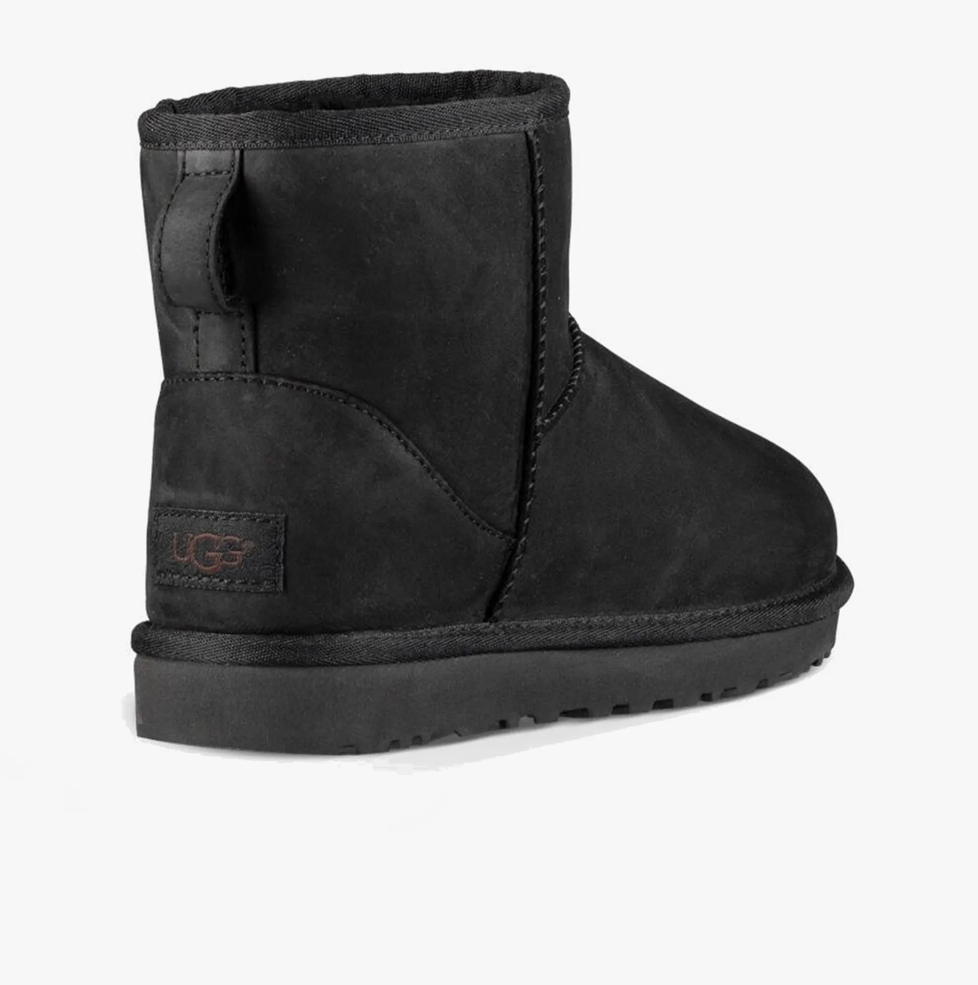 UGG CLASSIC MINI Womens Leather Boots Black