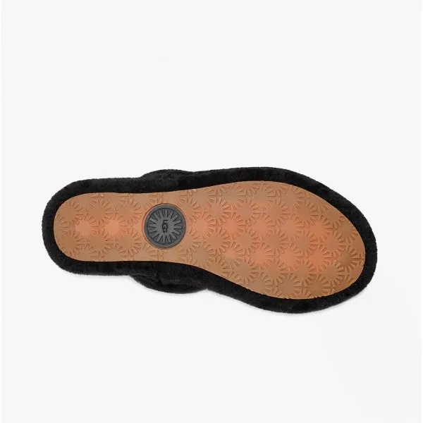 UGG OH YEAH Womens Sheepskin Slingback Slippers Black