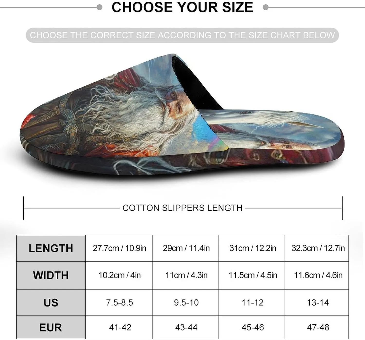 Un-icorn Storm Chaser Wizard Red Dragon Mens Slippers Warm House Shoes Cotton Slippers Home Bedroom Slippers Casual Shoes