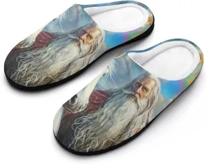 Un-icorn Storm Chaser Wizard Red Dragon Slippers for Women Warm House Shoes Home Slippers Bedroom Shoes for Women Mom Ladies