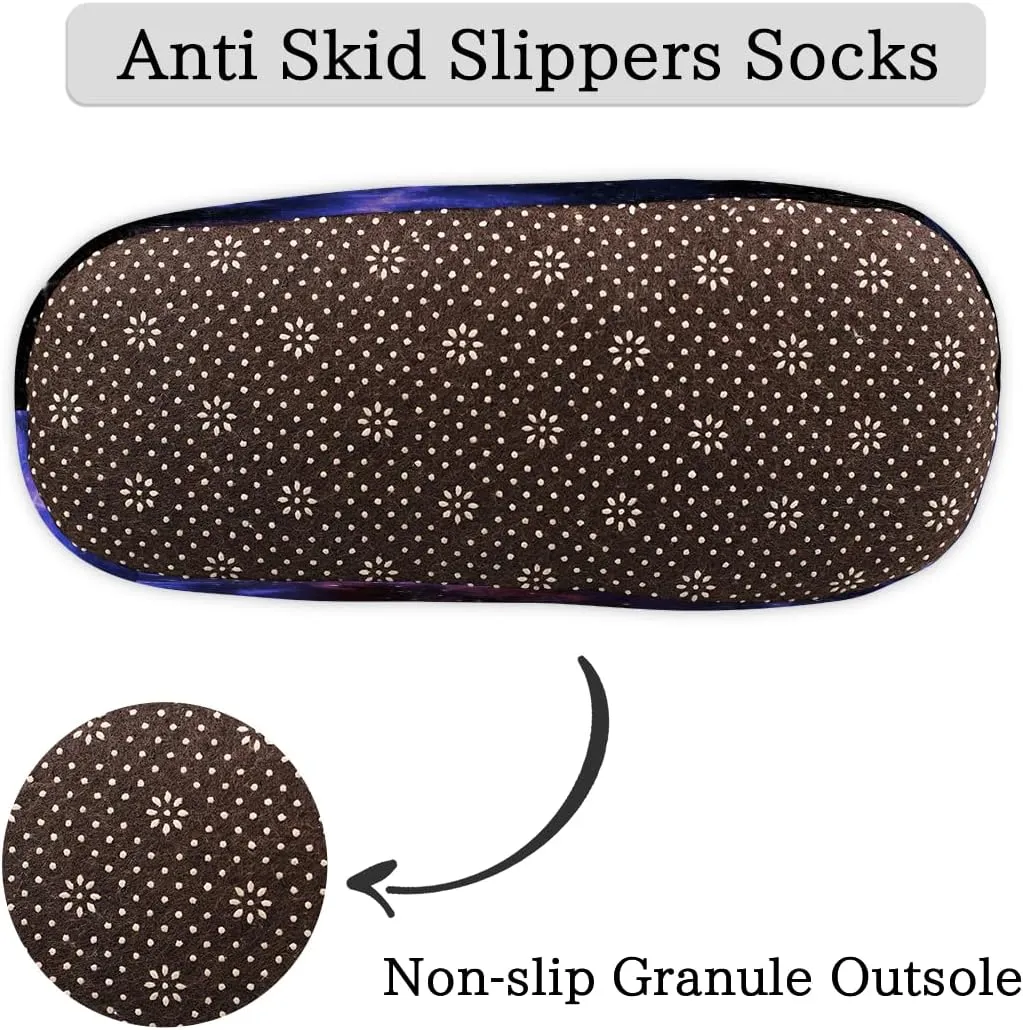 Universe Galaxy Star Space Slippers for Women Men Cozy Non-slip House Shoes Winter Warm Indoor Slipper