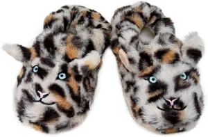 Vegove Cute Plush Animal Slippers for Toddlers, Cozy Fuzzy Non-Slip Indoor House Slipper Socks Soft Cartoon Slipper Shoes for Kids