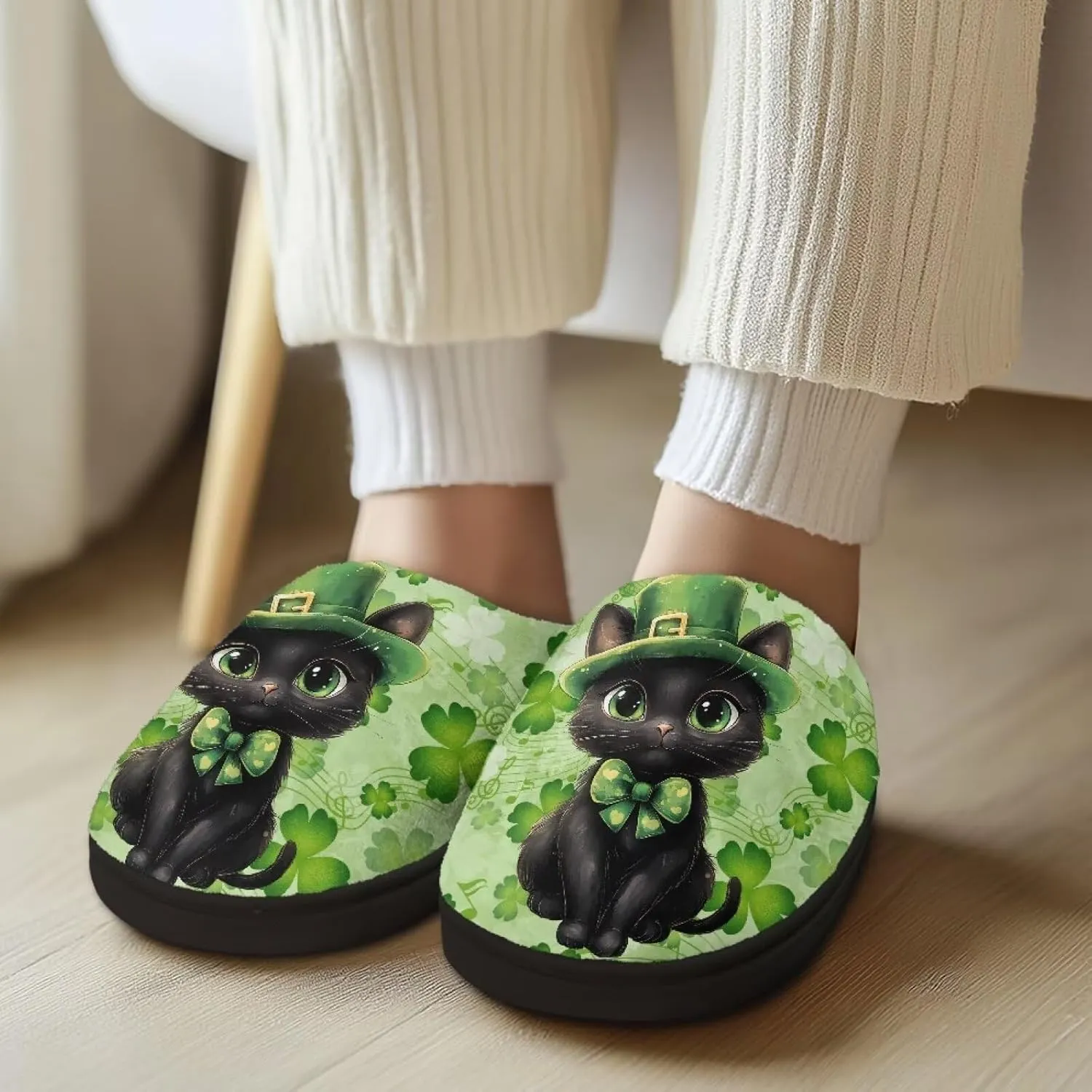 Veniyate House Slippers for Women Size 5.5-12 Anti-slip Winter Warm Sandals