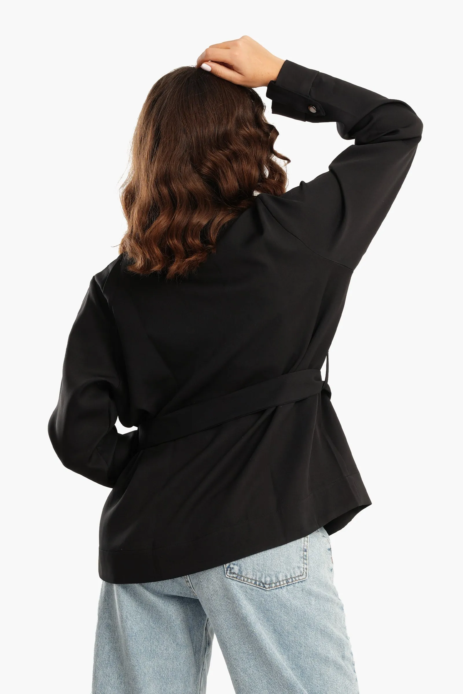 Voile Chic Jacket with Tie-Belt
