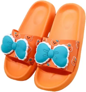 VOIV Cute Multi Colored Bow Tie Pillow Slipper Cloud Slides Non-Slip Summer Slipper