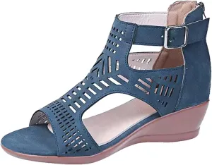 Wedge 2024 Heeled Sandals Cute Wedge Sandals Spring Open Toe Trendy Casual Comfort Summer Cover Heel Dressy Cutout