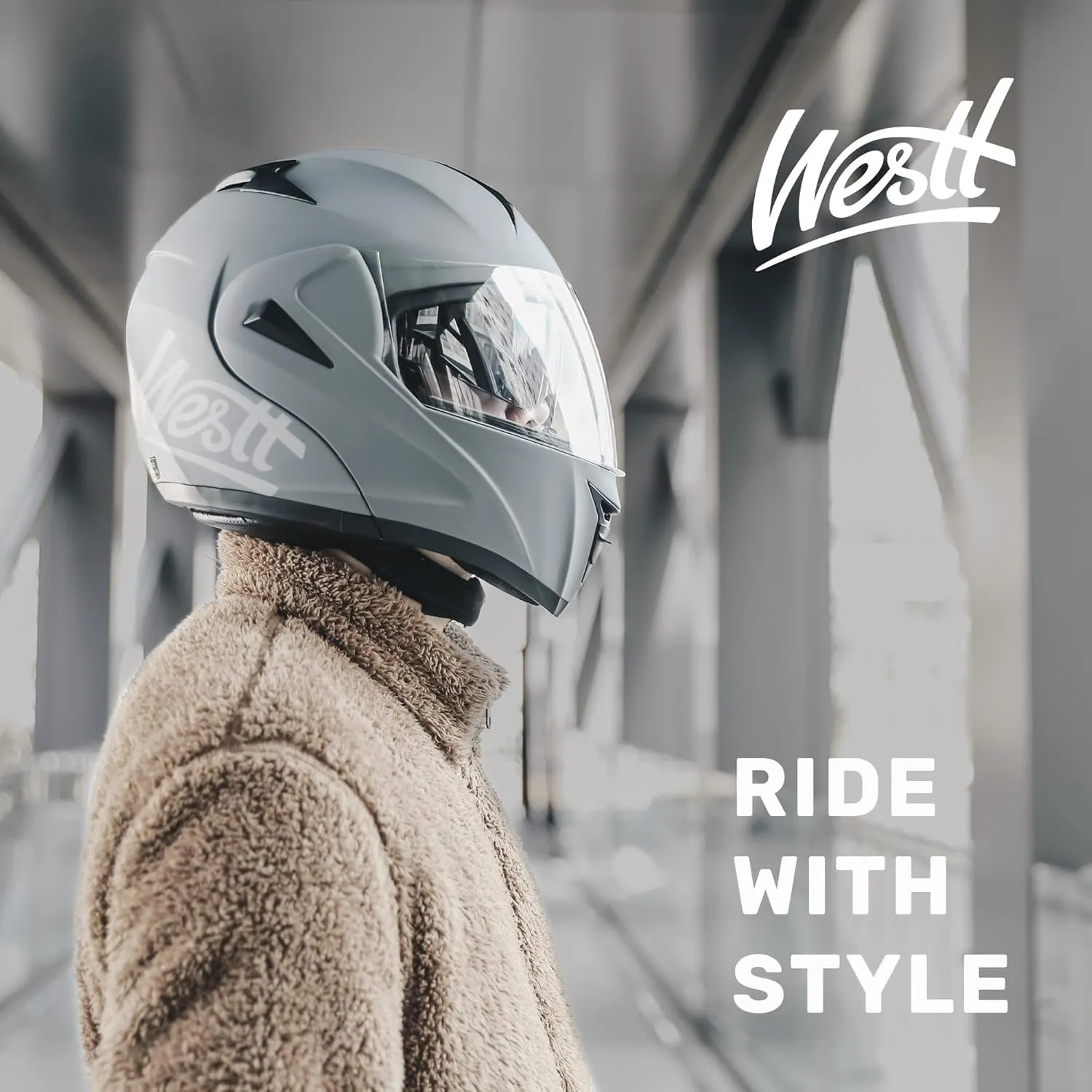 Westt Modular Motorcycle Helmet for Adults - Flip Up ATV Helmet with Dual Visor - DOT Approved