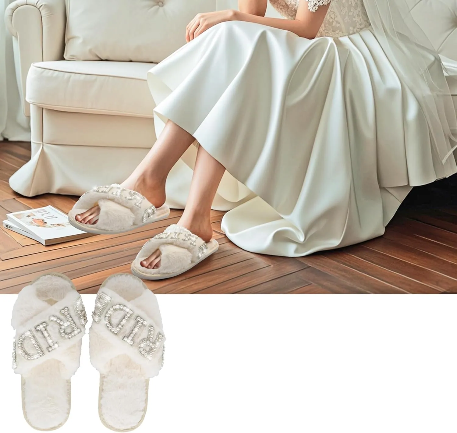 white slipper for women
