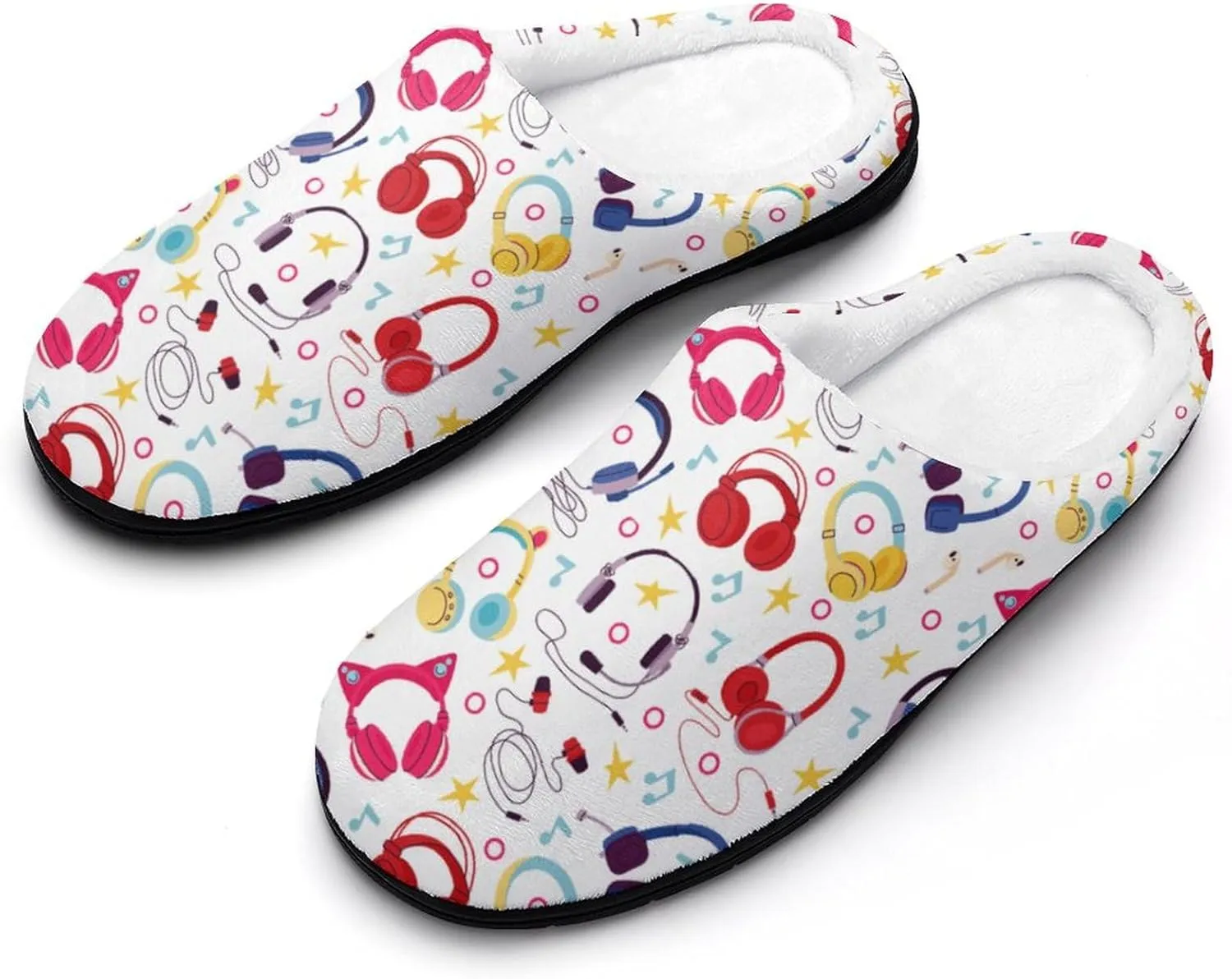 Women House Slippers Ladies Halloween Cotton Slipper Memory Foam Clog Slippers Non-Slip Sole Warm Indoor Outdoor Shoes