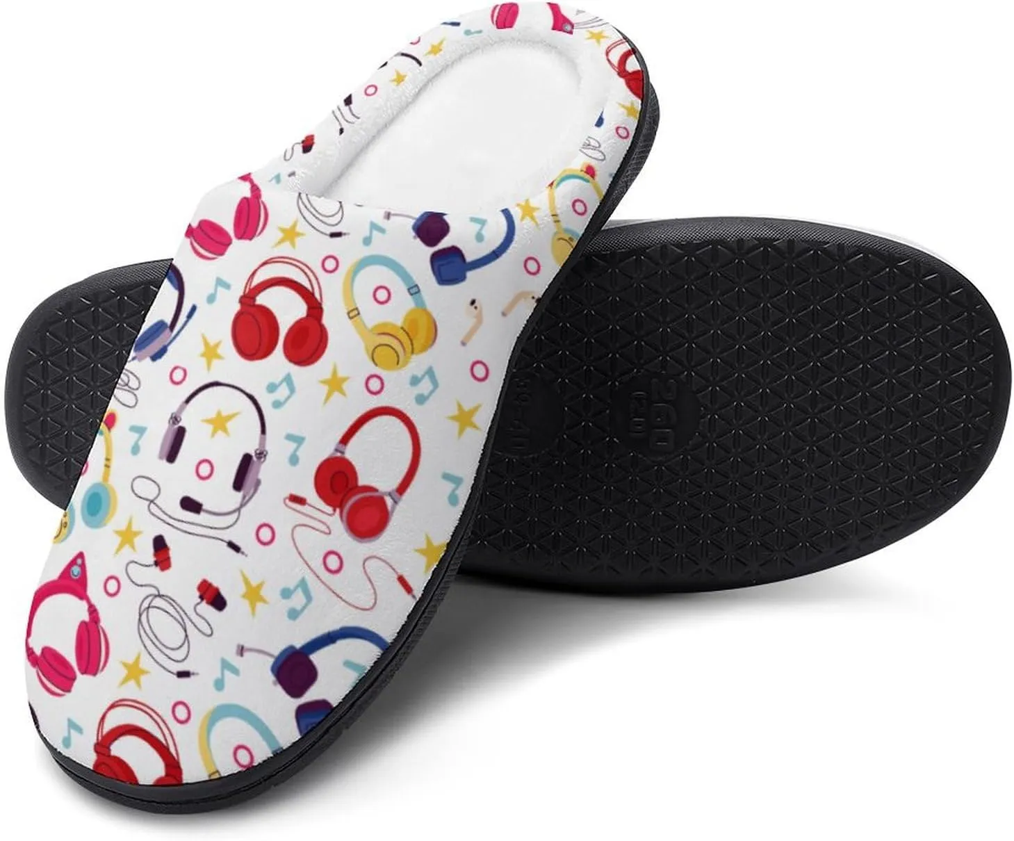 Women House Slippers Ladies Halloween Cotton Slipper Memory Foam Clog Slippers Non-Slip Sole Warm Indoor Outdoor Shoes