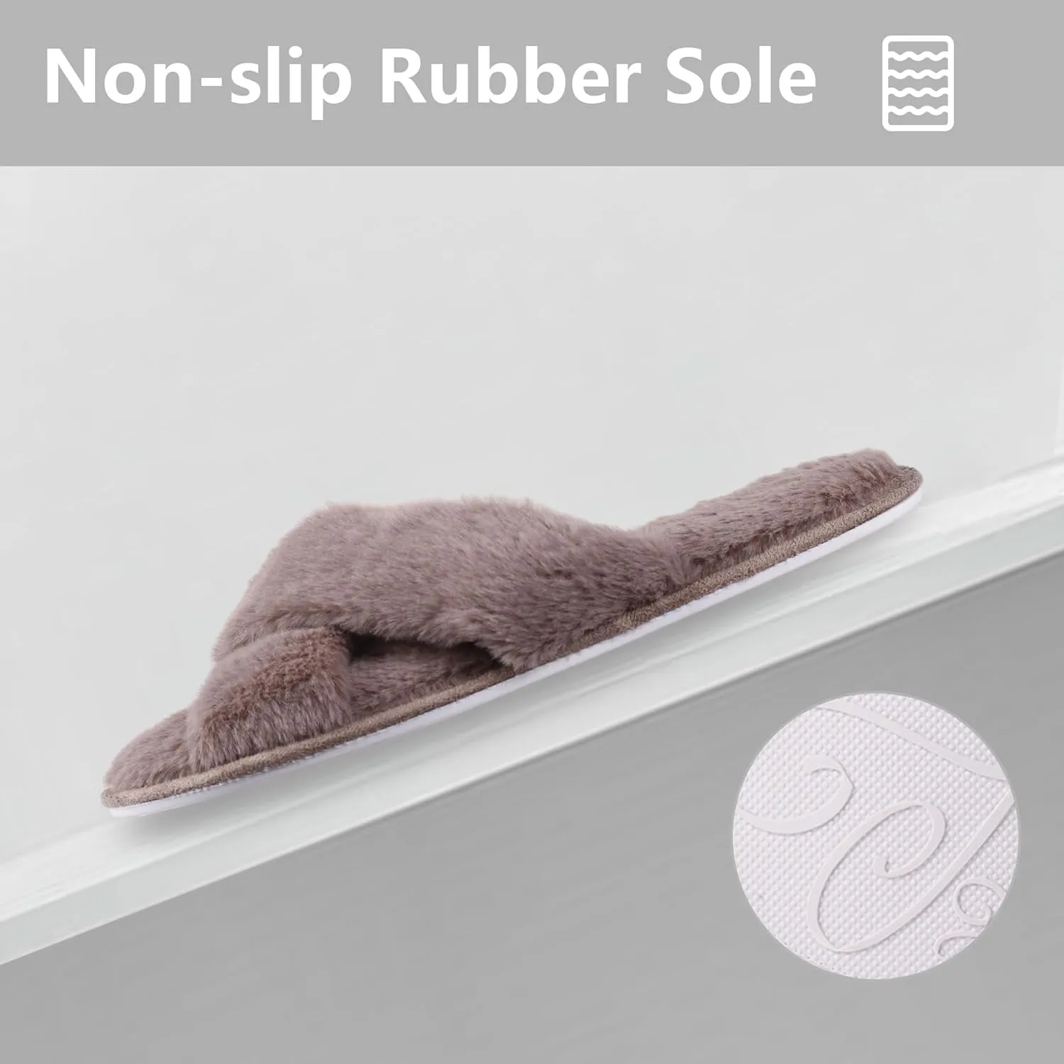Women’s Fuzzy Slippers, Indoor Slippers for Women Girls Soft Memory Foam House Slippers Open Toe Plush Fluffy Bedroom Slip On Shoes