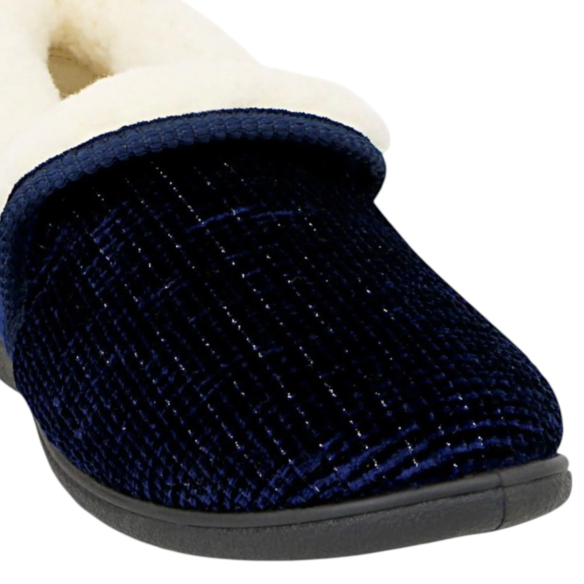 Womens Grosby Kathy Navy Slippers Slip On Comfortable Casual Shoes