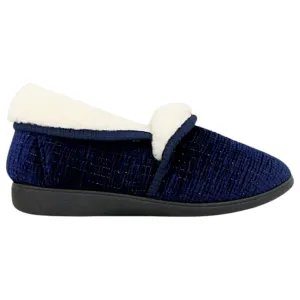 Womens Grosby Kathy Navy Slippers Slip On Comfortable Casual Shoes