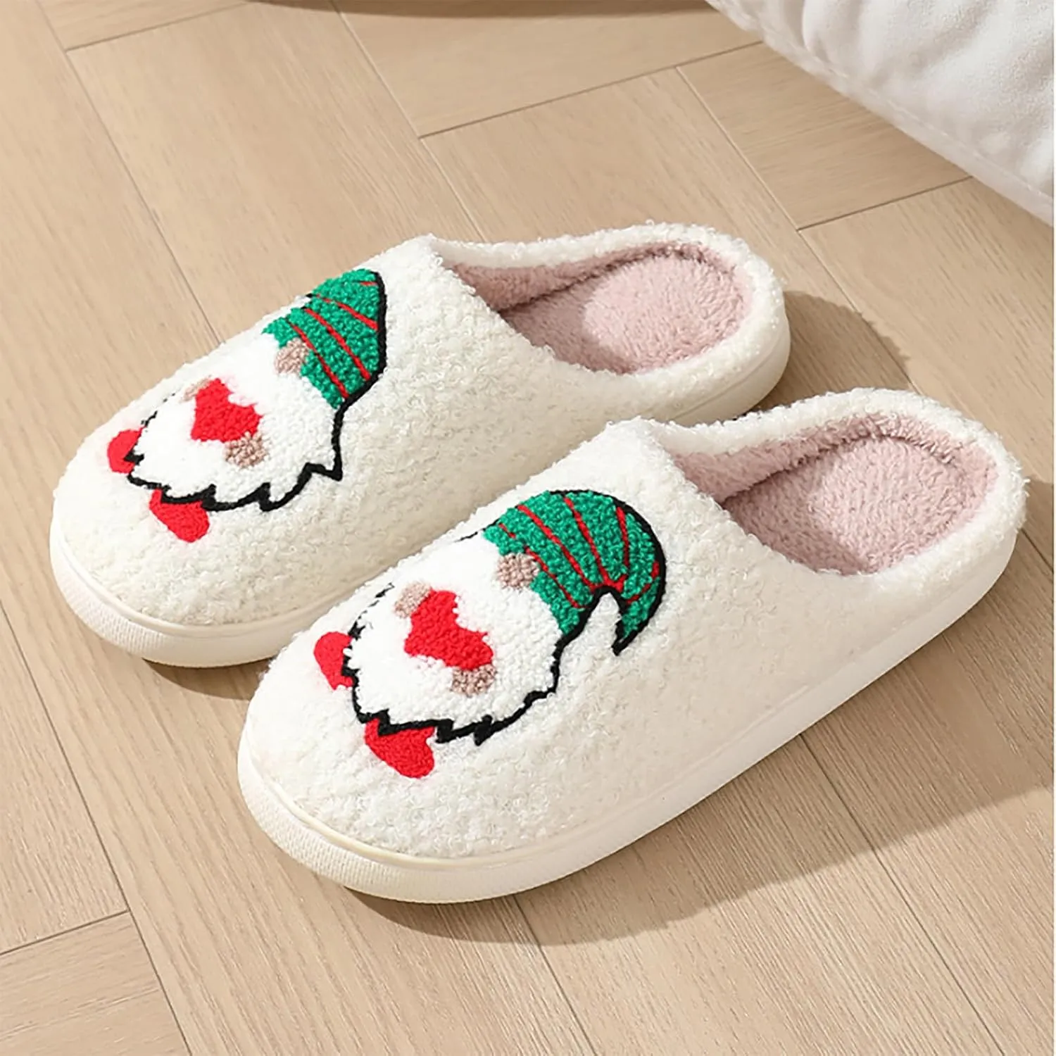 Womens Mens Slippers Halloween Christmas Cute Cartoon Pattern Slipper Anti-slip Design Cozy Indoor House Winter Shoes Soft Plush Warm Slippers Gifts for Girlfriend