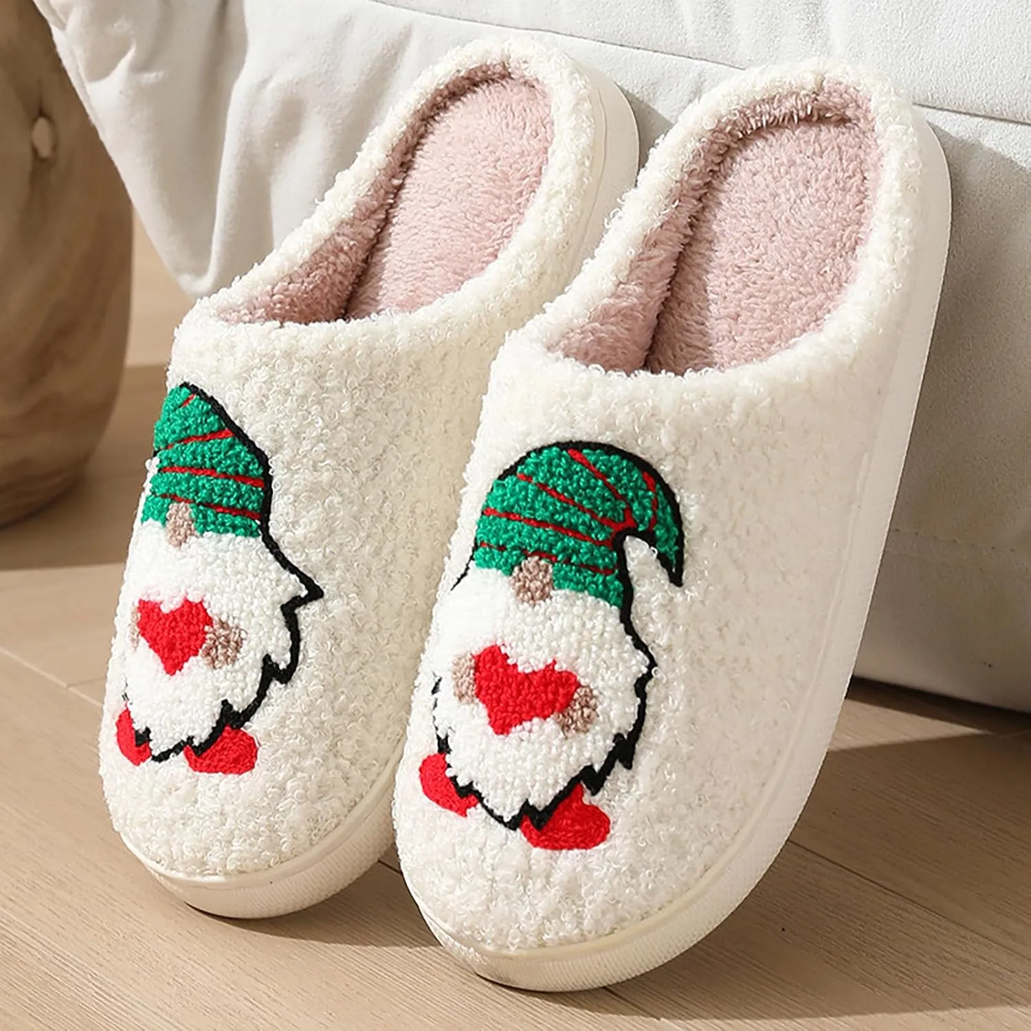 Womens Mens Slippers Halloween Christmas Cute Cartoon Pattern Slipper Anti-slip Design Cozy Indoor House Winter Shoes Soft Plush Warm Slippers Gifts for Girlfriend