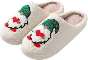 Womens Mens Slippers Halloween Christmas Cute Cartoon Pattern Slipper Anti-slip Design Cozy Indoor House Winter Shoes Soft Plush Warm Slippers Gifts for Girlfriend
