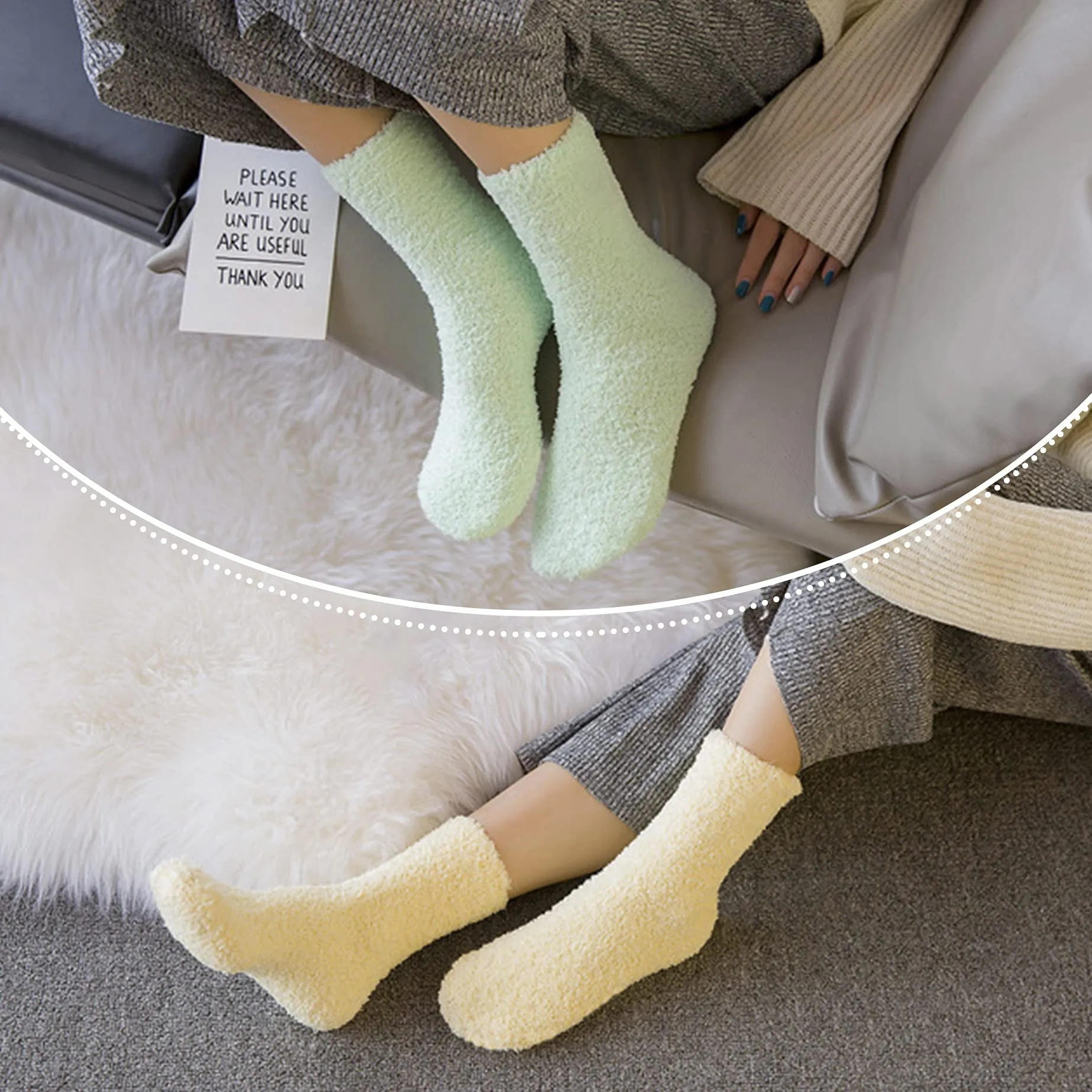 Womens Warm Slipper Socks