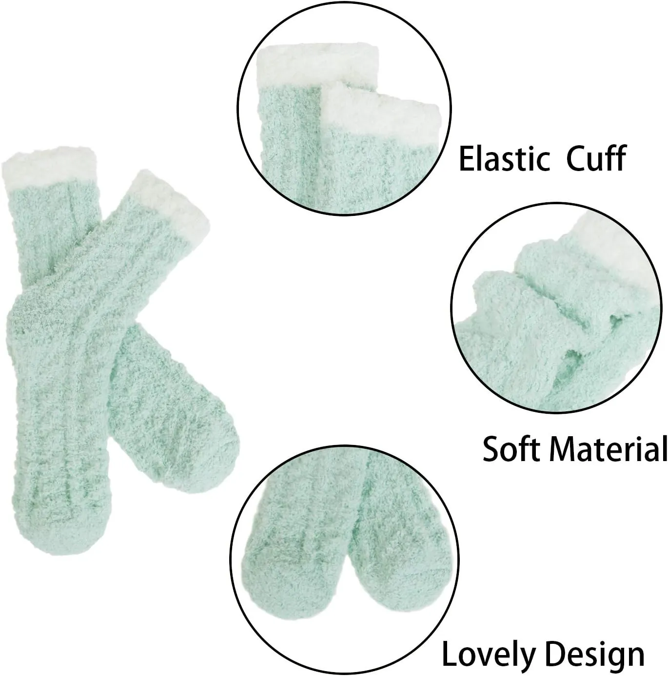 Womens Winter Fuzzy Socks Cozy Fluffy Sock Warm Fuzzy Christmas Socks for Women
