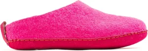 Woolly's Indoor Open Heel Slippers With Leather Sole (Fuchsia) - 43 | Premium New Zeland Wool | Handcrafted with Italian Design | Soft, Breathable & Ordor Free