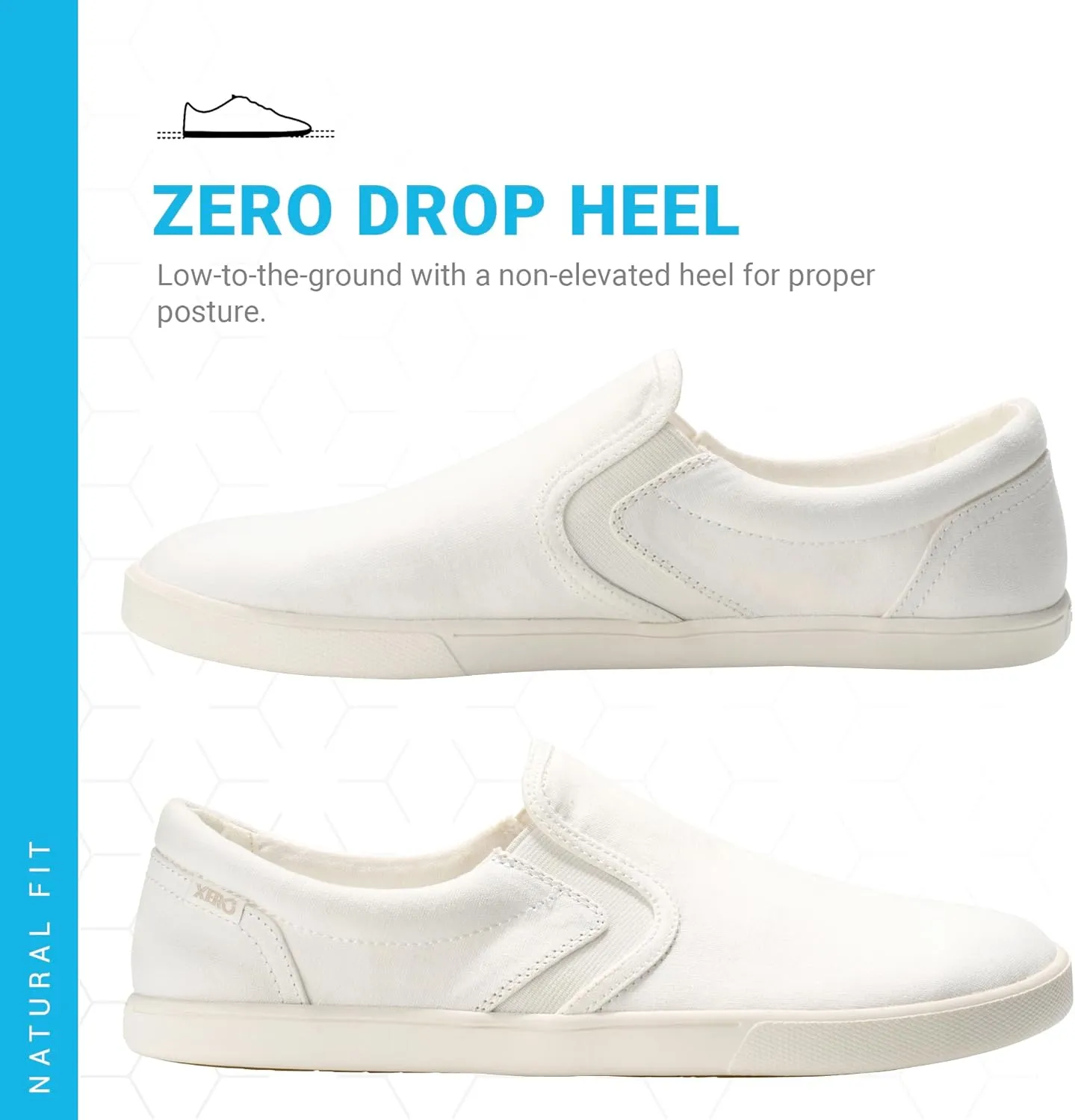 Xero Shoes Men's Dillon Canvas Slip-On Barefoot Classic Sneaker